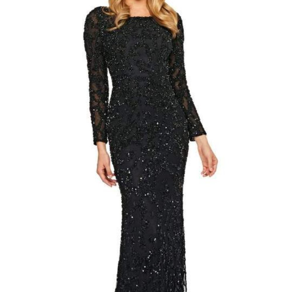 Sherri Hill - Long Sleeve Fitted Sheath Dress 53670